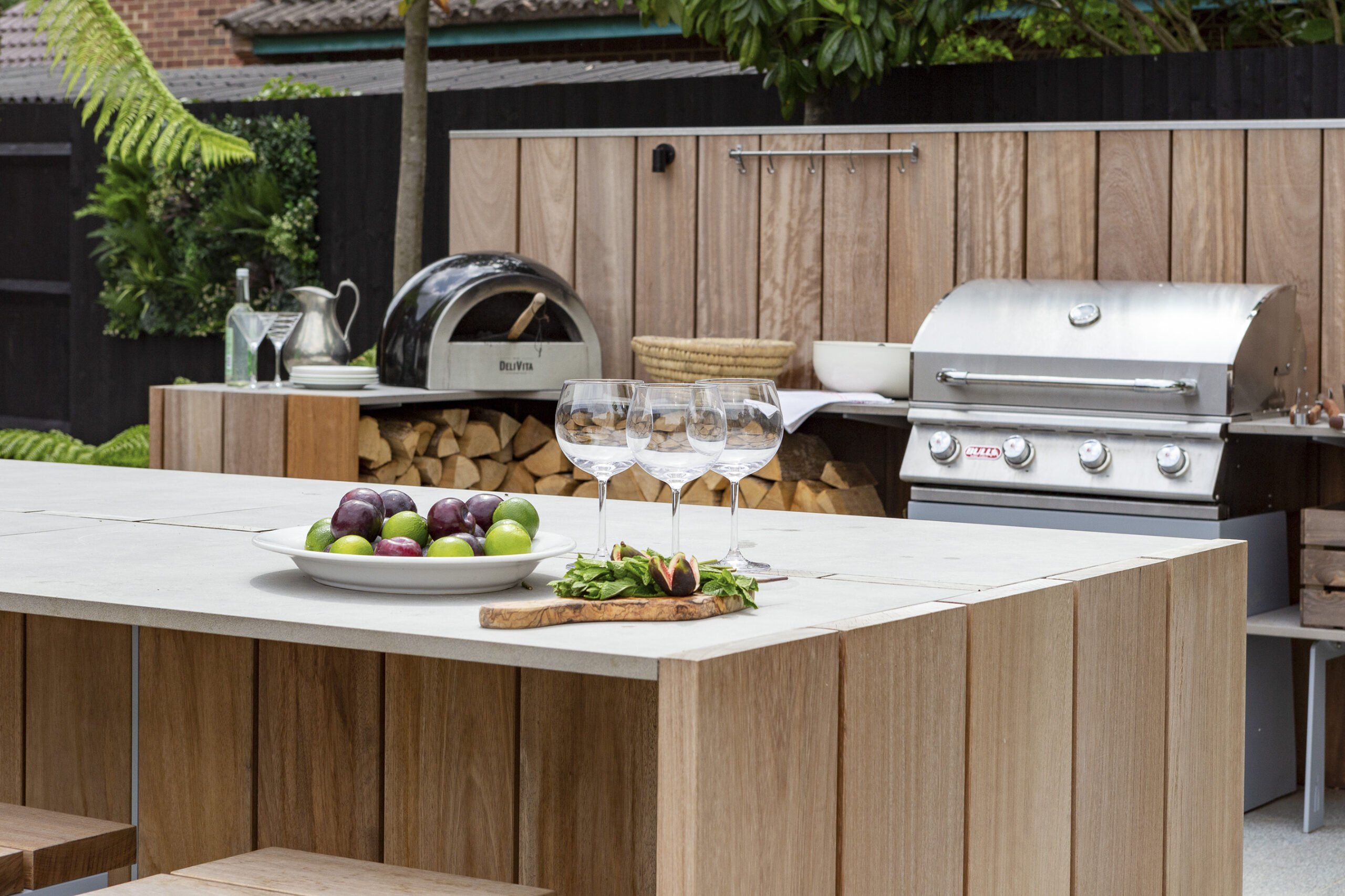 Luxury outdoor kitchen party garden