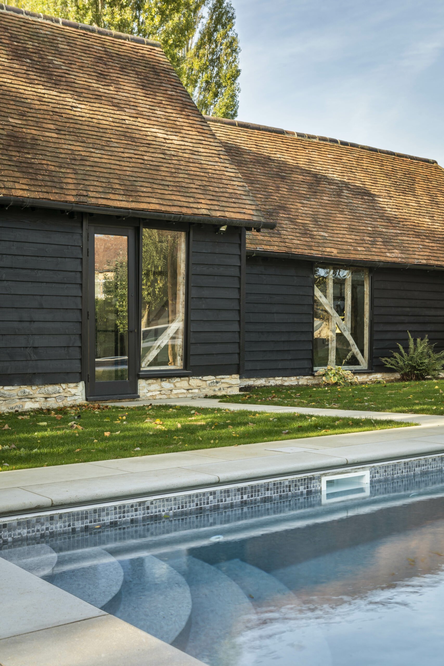 stunning exterior of a barn with a gym